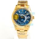 Swiss Grade 1 Rolex Sky Dweller Yellow Gold Blue Dial N9 Factory Watch